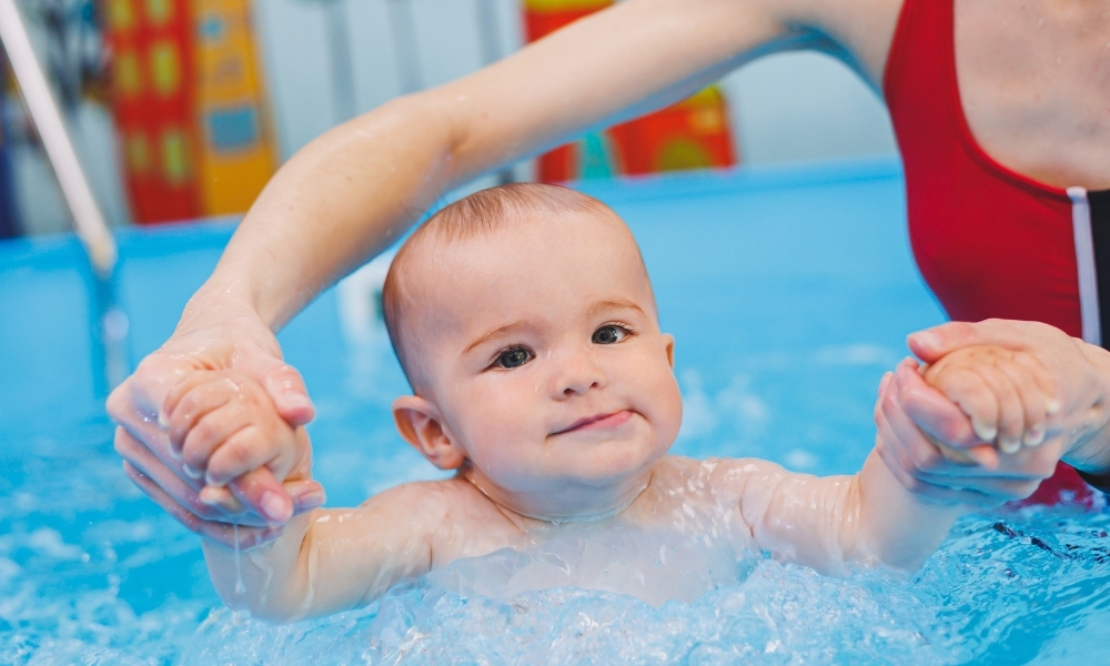 kid swimming