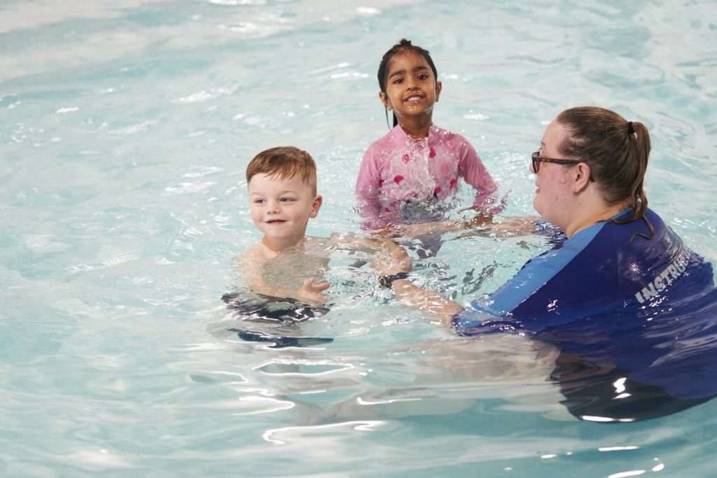 preschool and early Primary take swim lessons